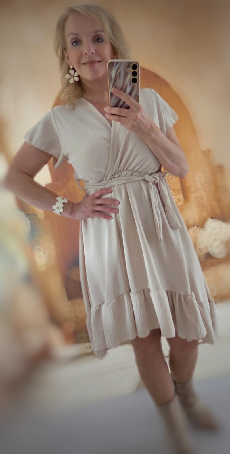 Mandy jurkje beige