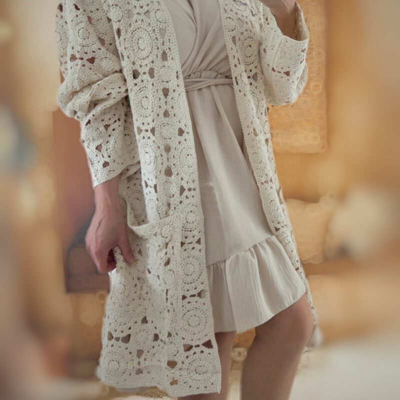 Boho crochet vest
