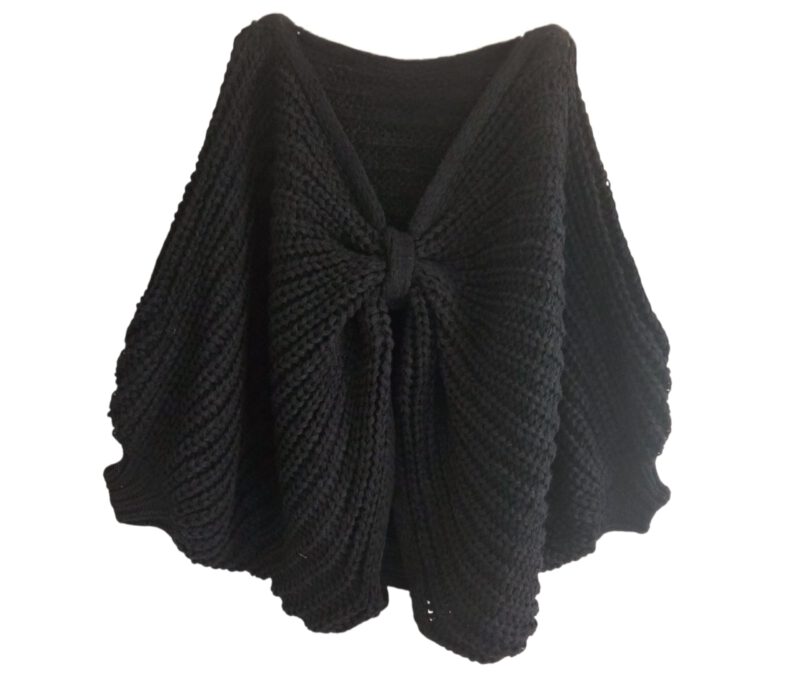 Poncho trui zwart