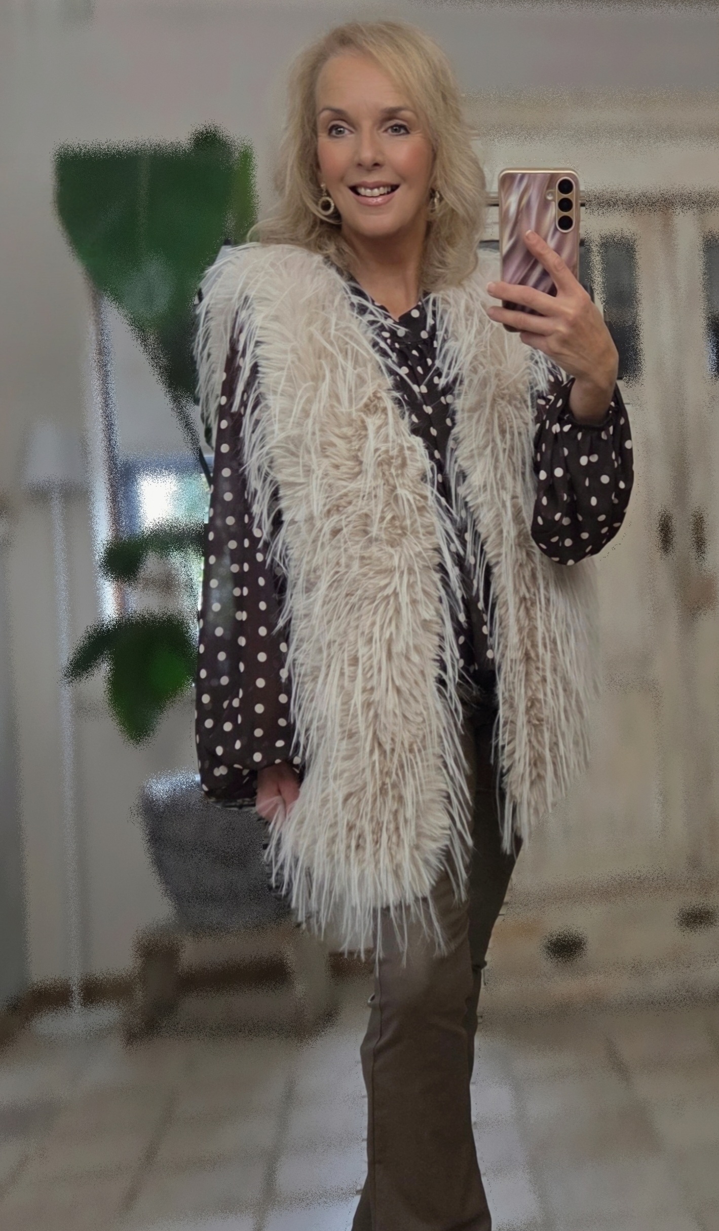 Fluffy gilet